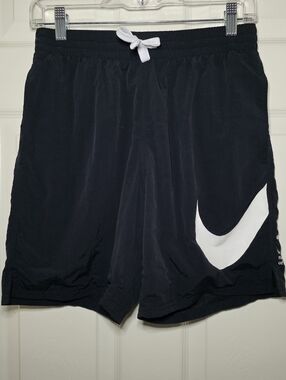 Nike Swim Volley Shorts 7 inch Inseam Men's Size S Pockets Built in Brief Black